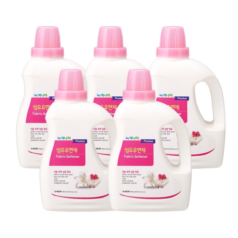 마켓Q,녹색나라섬유유연제1950ml*5개세트(일반드럼겸용),정전기방지,섬유유연,카모마일향,,카모마일의 편안한향,전기,미세플라스틱없는유연제,무색소,정전기방지,향좋은세제,향좋은유연제,순한유연제,유연제,순한향,은은한향,정전기방지,섬유부드럽게,자극적이지않은향유연제,맨손세제,무색소,부형광증백제,무방부제,카모마일,캐모마일,카모마일향,아기유연제,아동의류유연제,이불유연제,섬유유연제,순한유연제,,생활/건강 > 세탁용품