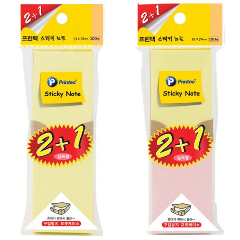 마켓Q,프린텍 파스텔 스티키 노트 51x76mm 포스트잇 2+1 단어정리 메모장 접착식,,,프린텍,파스텔,스티키,노트,51x76mm,포스트잇,2+1,단어정리,메모장,접착식,가구/취미/펫 > 문구/사무용품